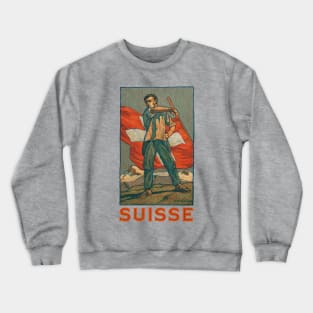 Switzerland Suisse Vintage Patriotic Crewneck Sweatshirt